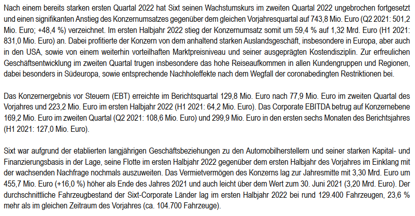 SIXT AG INHABER-AKTIEN O.N. - Seite 26 - Deutschland - Wertpapier Forum